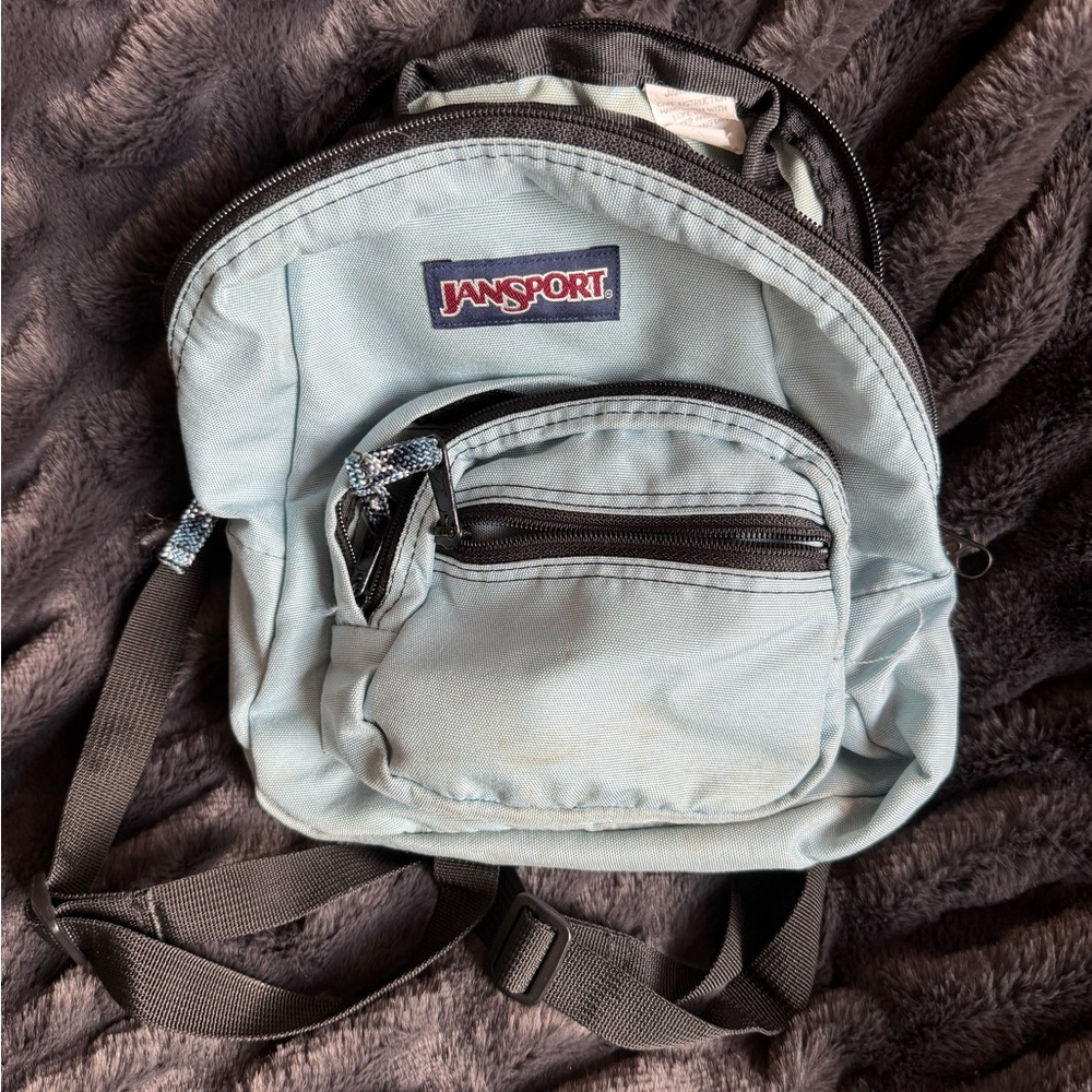 JanSport Light Blue Mini Backpack